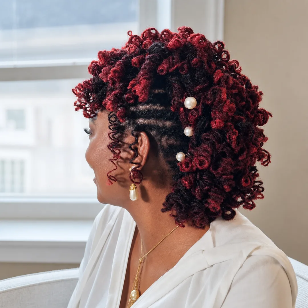 Curled loc styling by Funmi