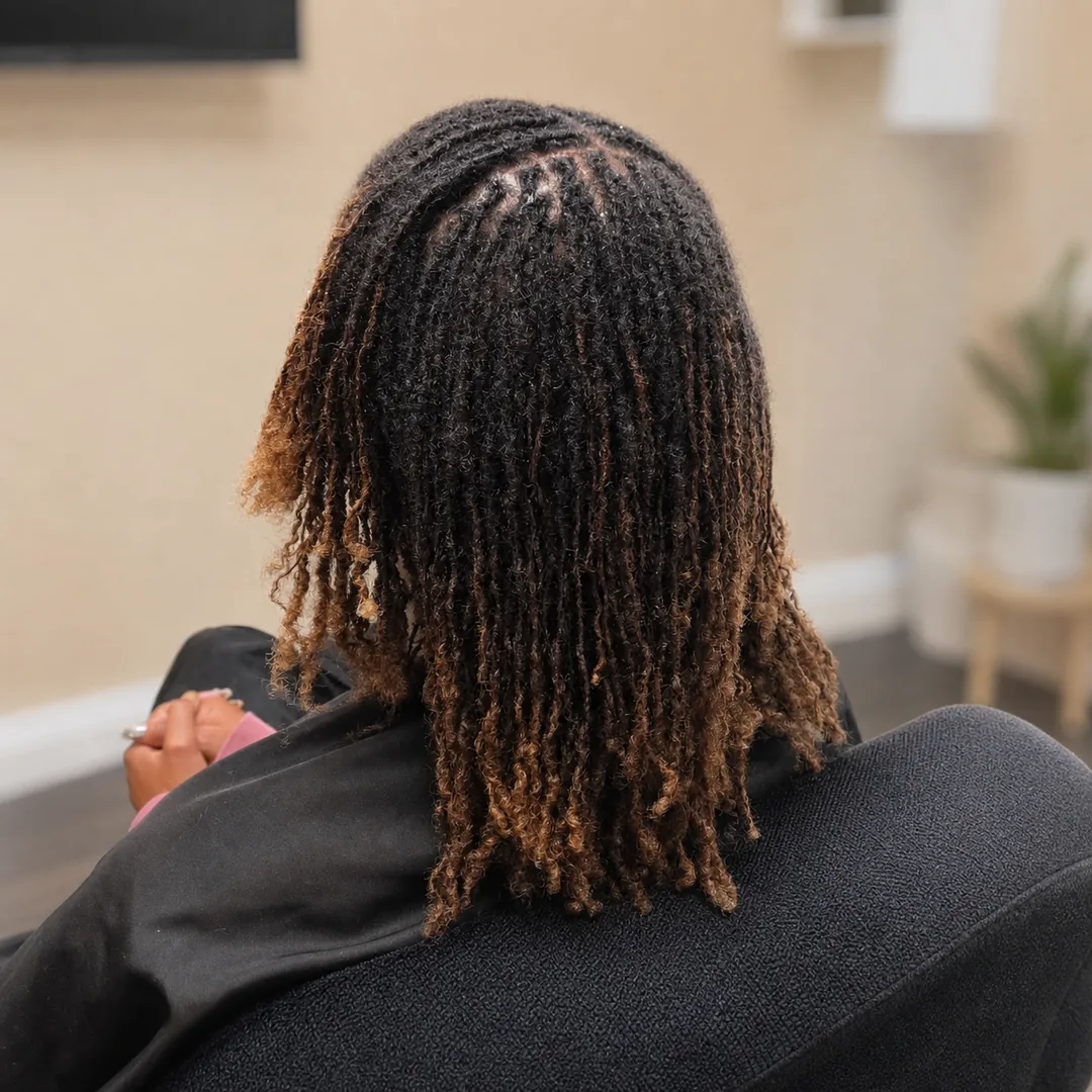 Ombré loc maintenance by Funmi
